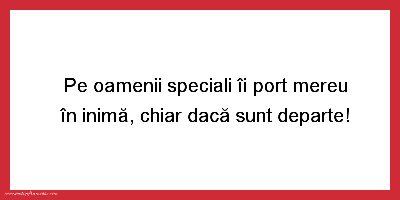 Mesaje frumoase despre prietenie - Pe oamenii speciali îi port mereu în inimă, chiar dacă sunt departe!